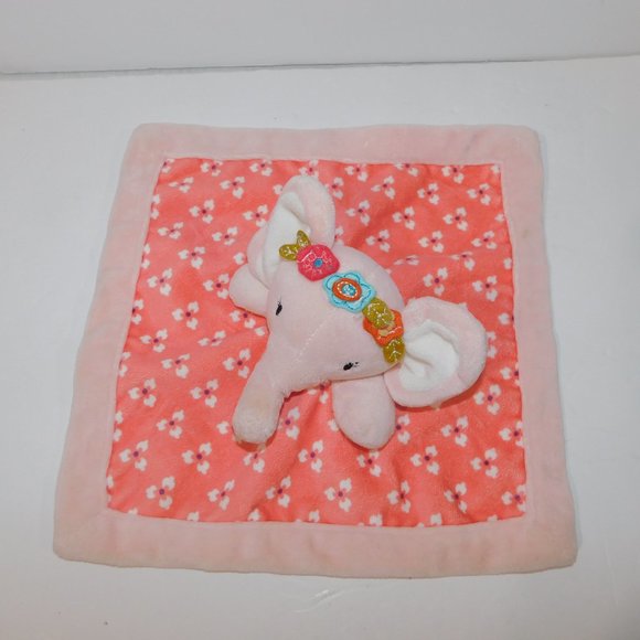 2018 Levtex Baby Pink Floral elephant security Blanket plush Lovey Nunu Soother - Picture 4 of 7